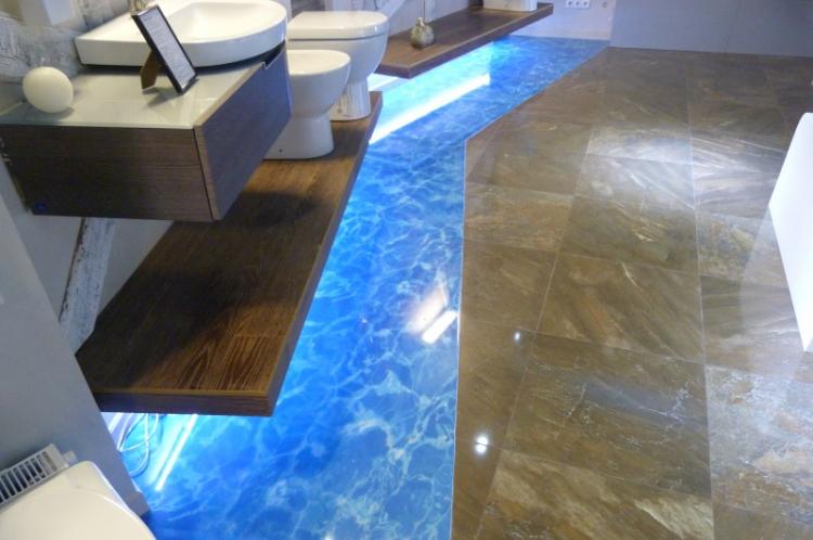 Matériaux à effet 3D - Conception de petite salle de bain