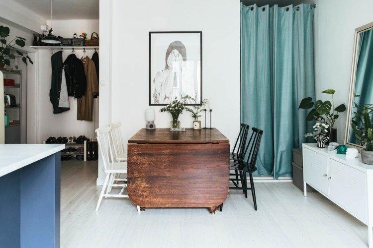 Style scandinave pour 33 m². à Stockholm - Conception d'un studio 33 m²