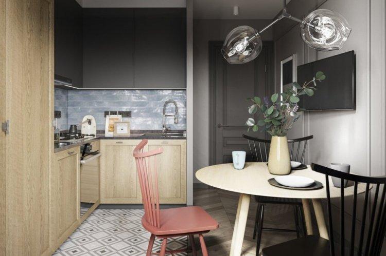 Multitâche sans faille à Moscou - Conception d'un appartement d'une pièce de 33 m².