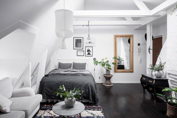 Aménagement des combles 33 m² à Stockholm - Conception d'un studio 33 m²