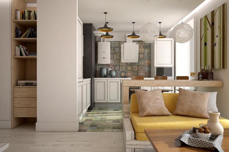 Regroupement de locaux - Zonage d'un T1 de 40 m².