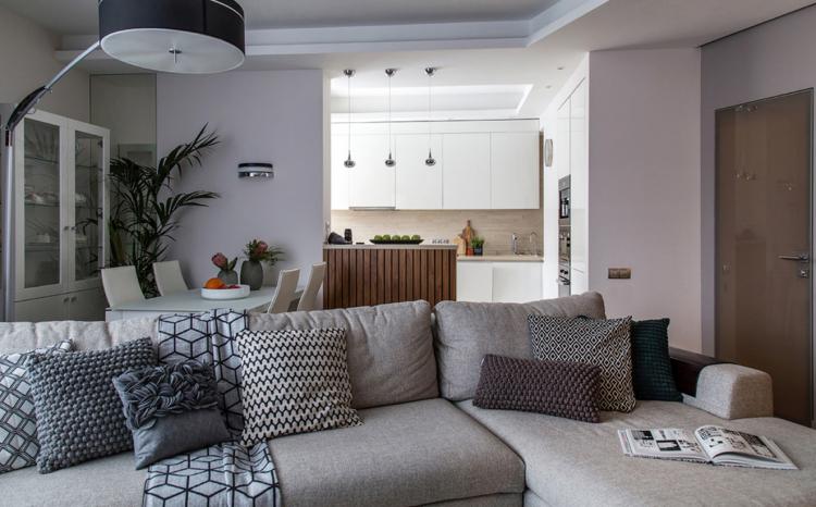 Conception d'un appartement d'une pièce de 40 m². - Photo