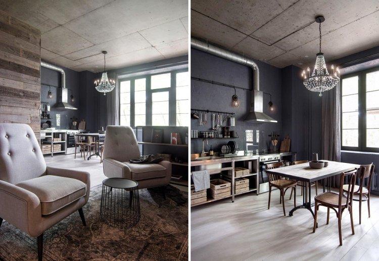 Exquisite Moscow Loft - Conception d'un appartement d'une pièce