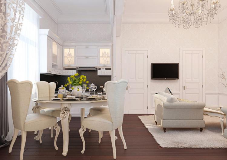 Style français à l'intérieur de l'appartement