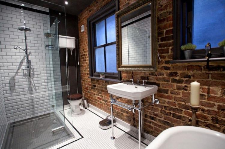 Salle de bain combinée de style loft - Design d'intérieur