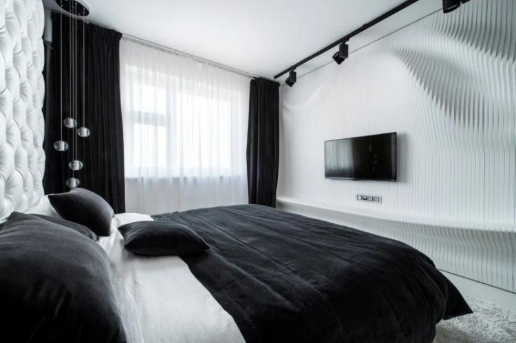 Chambre noire 10 m² - Design d'intérieur