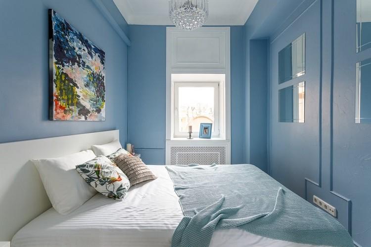Chambre bleue 9 m² - Design d'intérieur