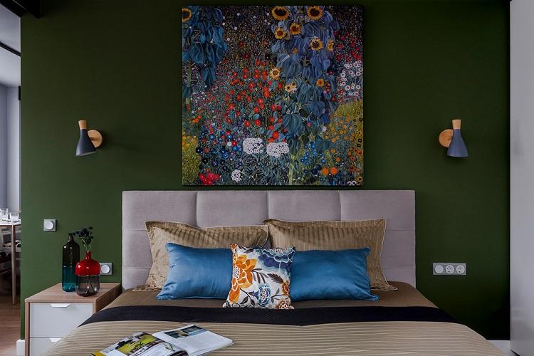 Chambre verte 9 m² - Design d'intérieur