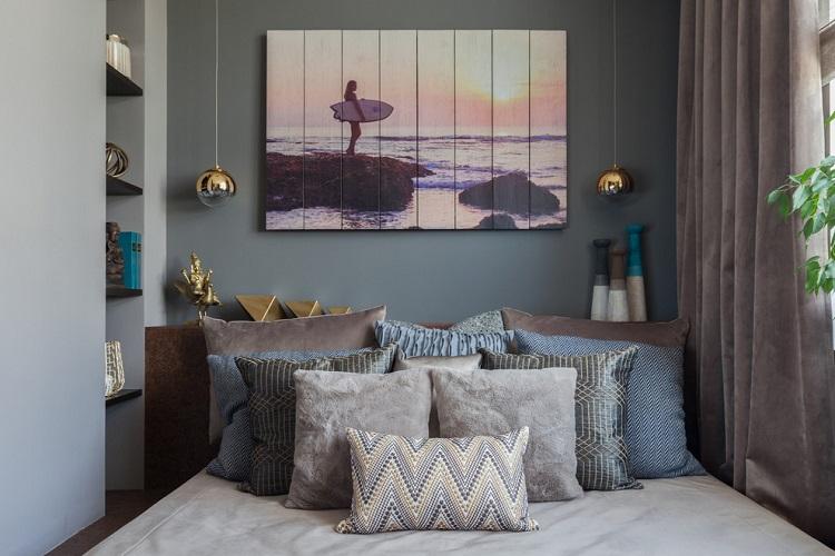 Décoration et textiles - Chambre design 9 m²