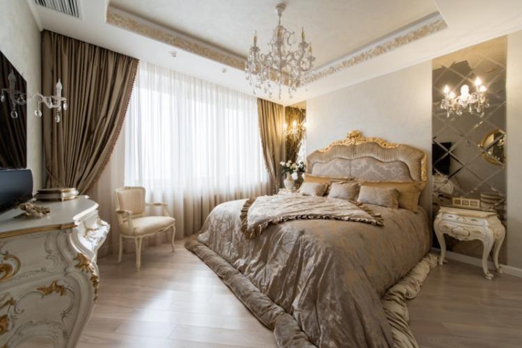 Chambre dans un style classique - photo de design d'intérieur