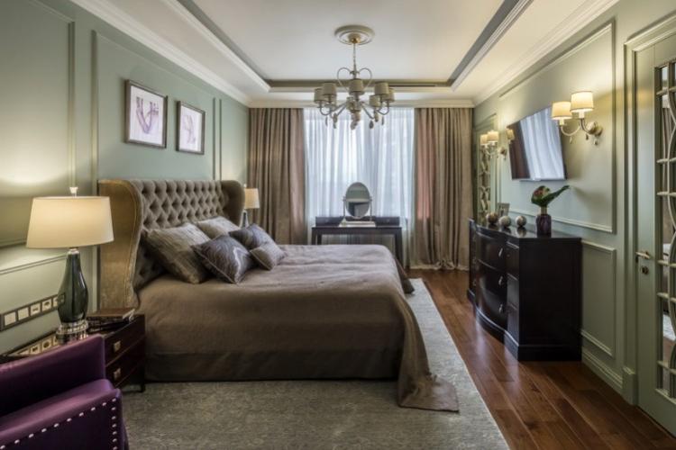 Chambre dans un style classique - photo de design d'intérieur