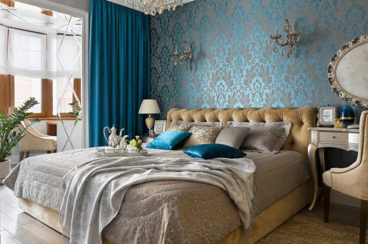 Chambre dans un style classique - photo de design d'intérieur