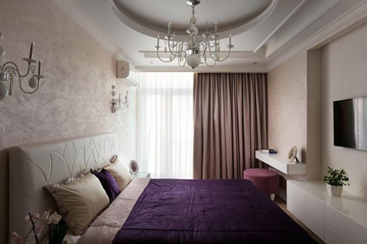 Chambre dans un style classique - photo de design d'intérieur