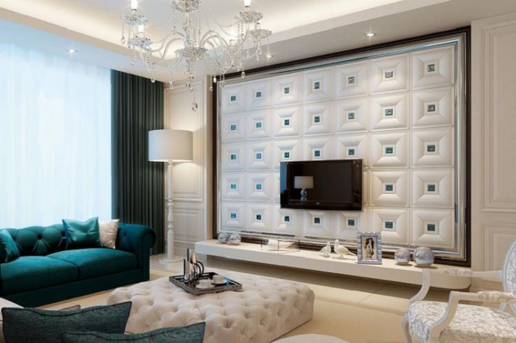 Garniture en cuir - Design mural TV