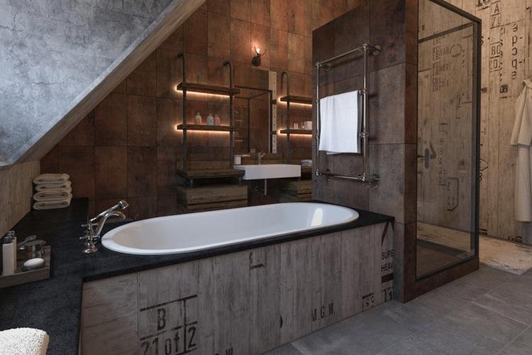 Salle de bain de style grunge - Interior Design 2019