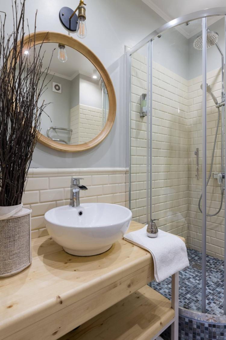 Design d'intérieur de salle de bain 3 m². - des photos de vrais intérieurs