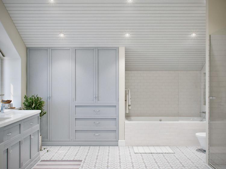 Design d'intérieur de salle de bain de style scandinave