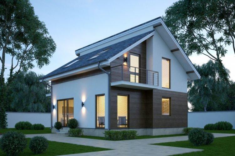 Maison à deux étages avec grenier - projets et photos