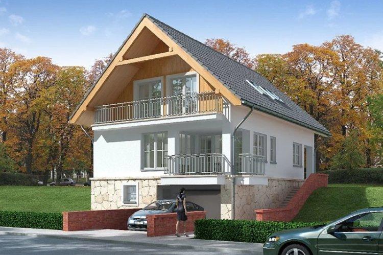 Maison à deux étages avec grenier - projets et photos