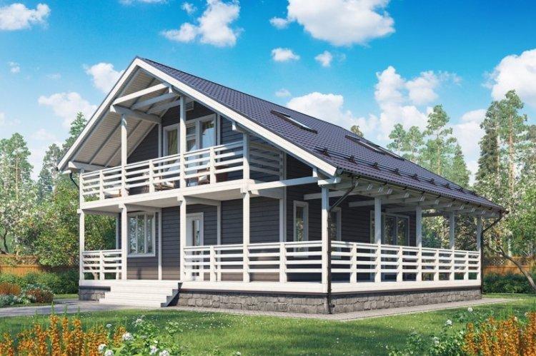 Maison d'un bar avec un grenier - projets et photos