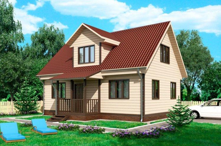 Maison à ossature avec grenier - projets et photos