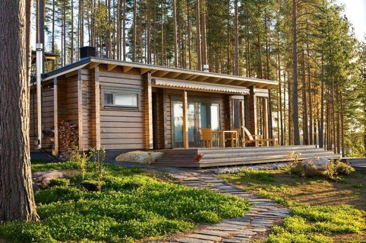 Maison en rondins de style scandinave - projets et photos