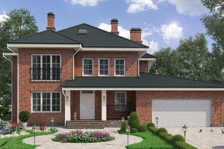 Maisons en briques à deux étages - projets et photos