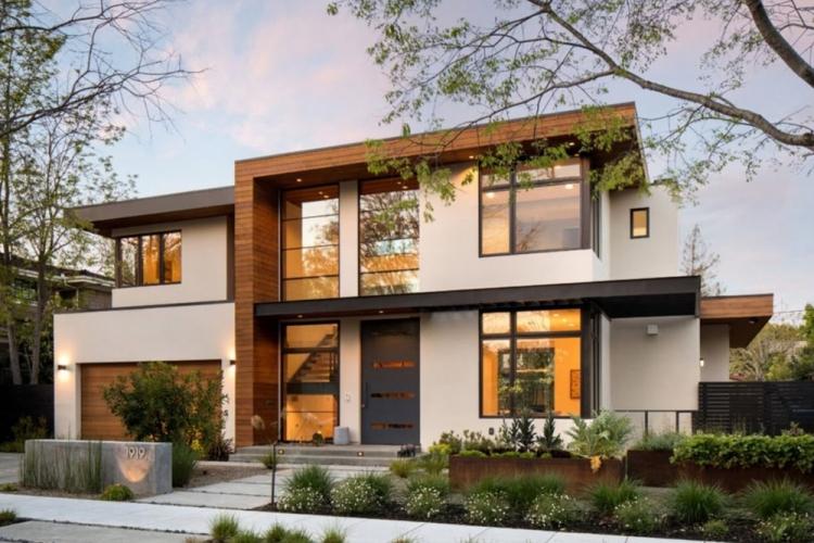 Maisons à deux étages à toit plat - projets et photos