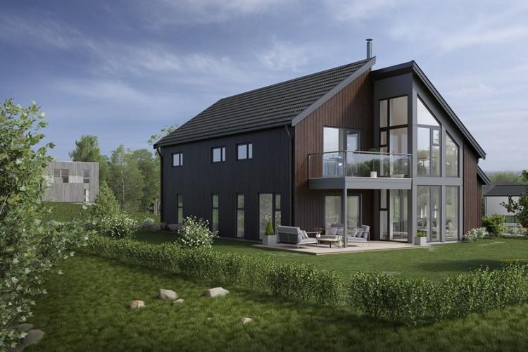 Maisons à deux étages de style scandinave - projets et photos