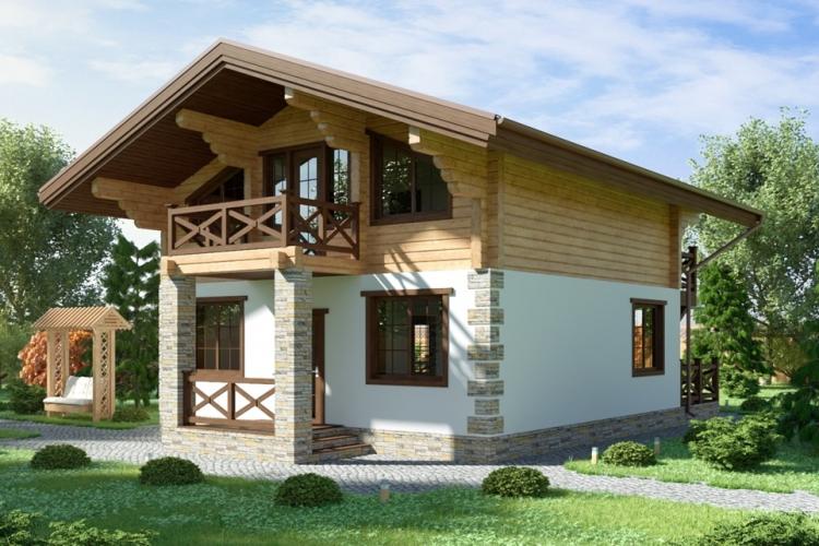 Maisons à deux étages de style chalet - projets et photos