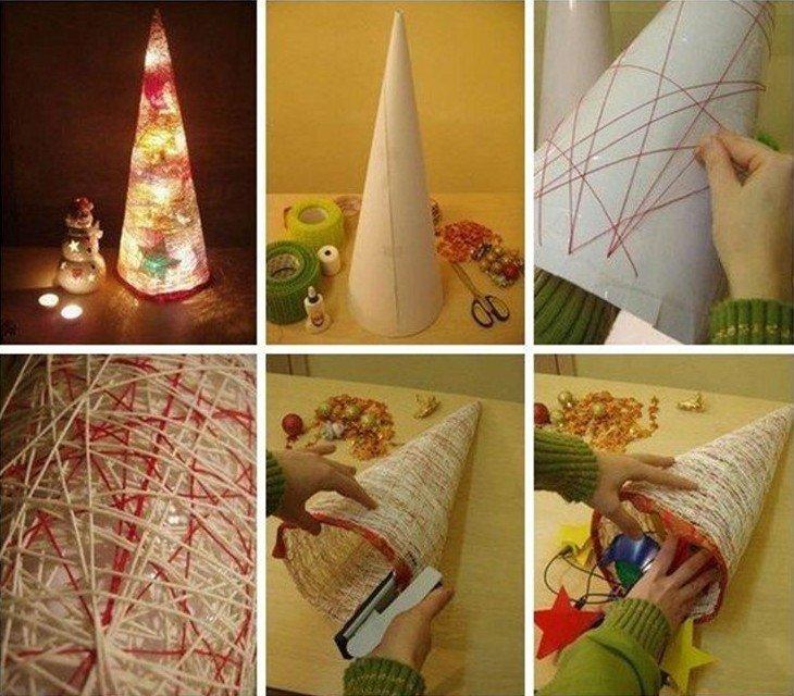 Arbre translucide bricolage fait de fils