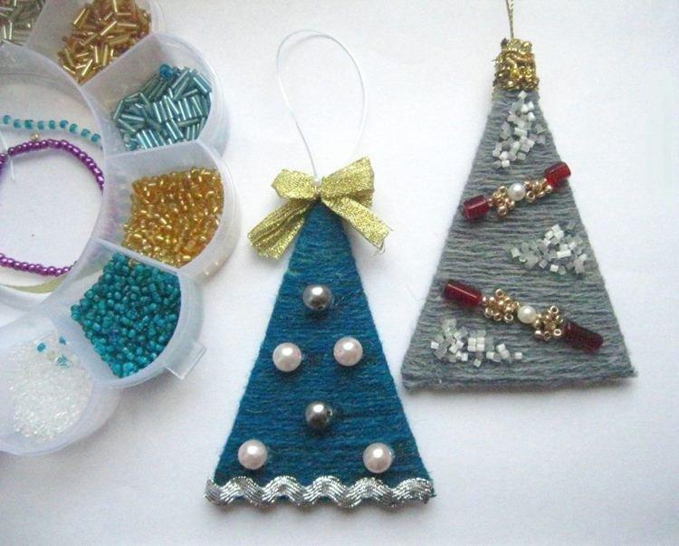 Sapin de Noël DIY en fils - photos et idées