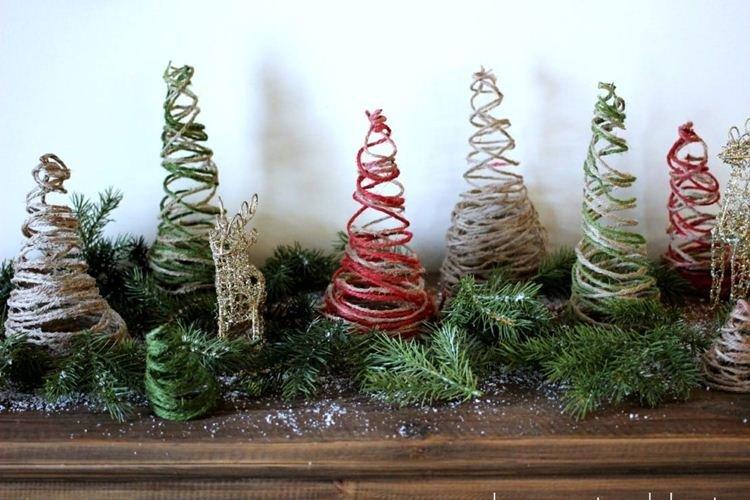 Sapin de Noël DIY en fils - photos et idées
