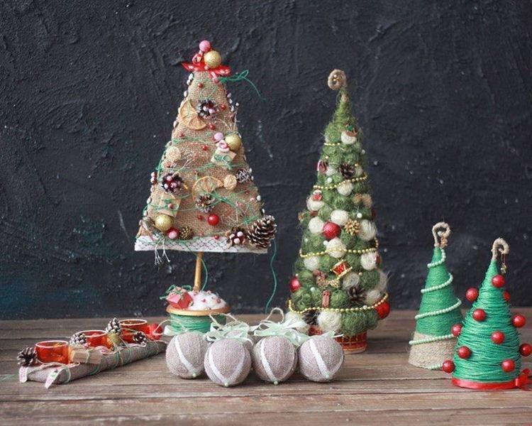 Sapin de Noël DIY en fils - photos et idées