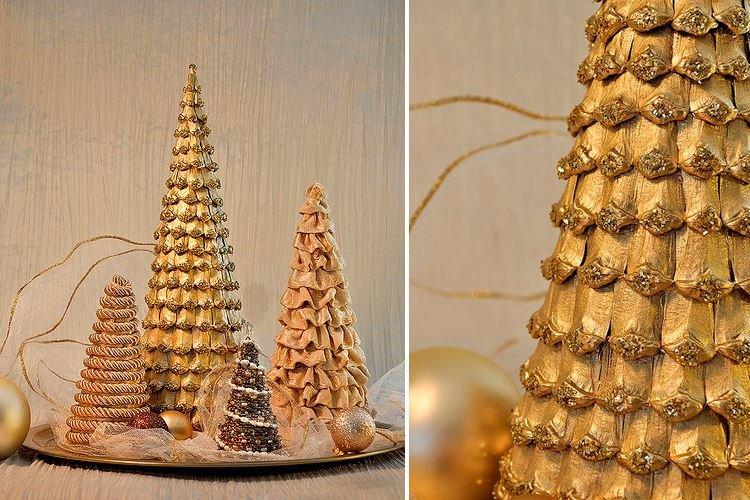 Sapin de Noël DIY fait de cônes - photos et idées
