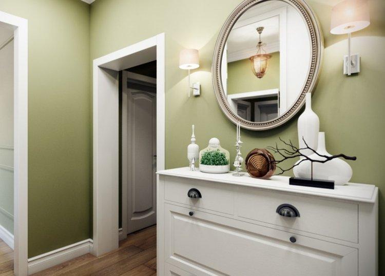 Couleur pistache dans le couloir - conception de photo