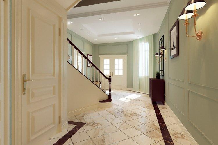 Couleur pistache dans le couloir - conception de photo