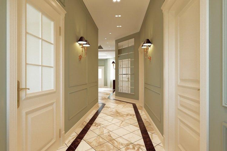 Couleur pistache dans le couloir - conception de photo