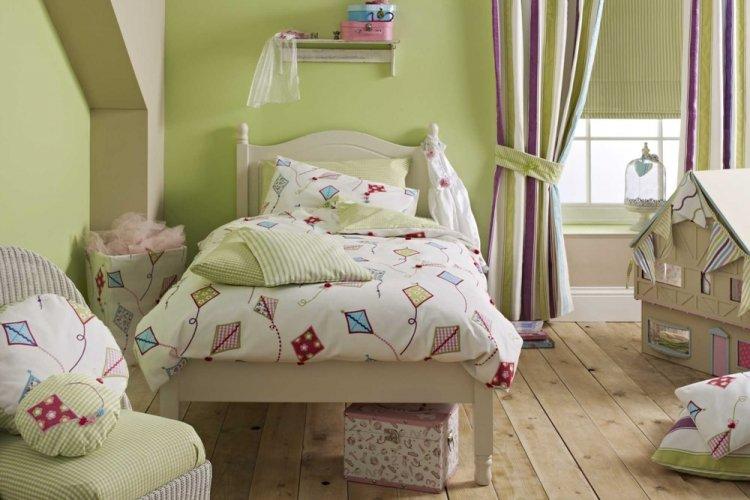 Couleur pistache dans la chambre des enfants - design photo