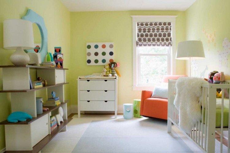 Couleur pistache dans la chambre des enfants - design photo