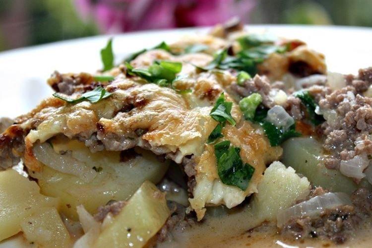 Casserole à la viande hachée et aux champignons