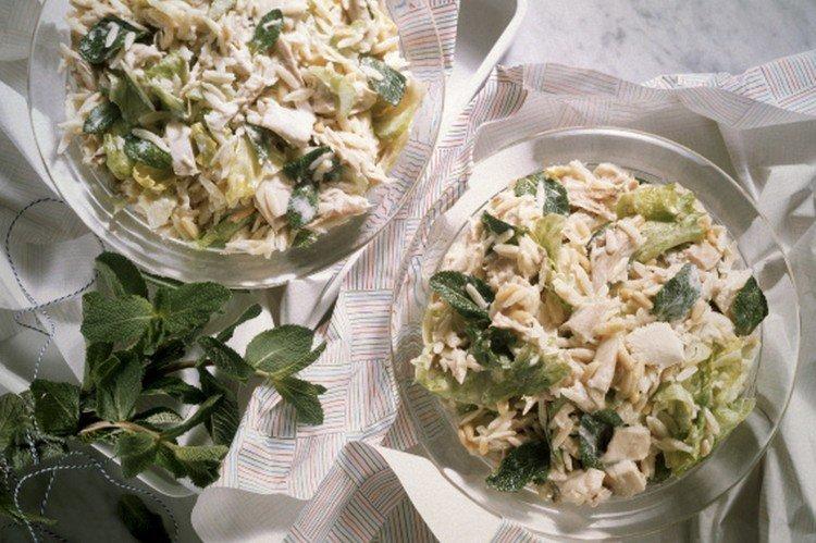 Salade d'oeufs et poulet fumé