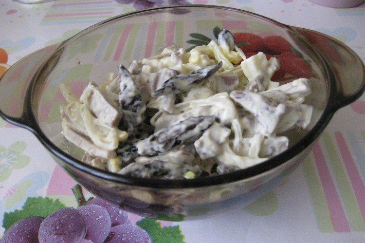 Salade d'oeufs et coeur de boeuf