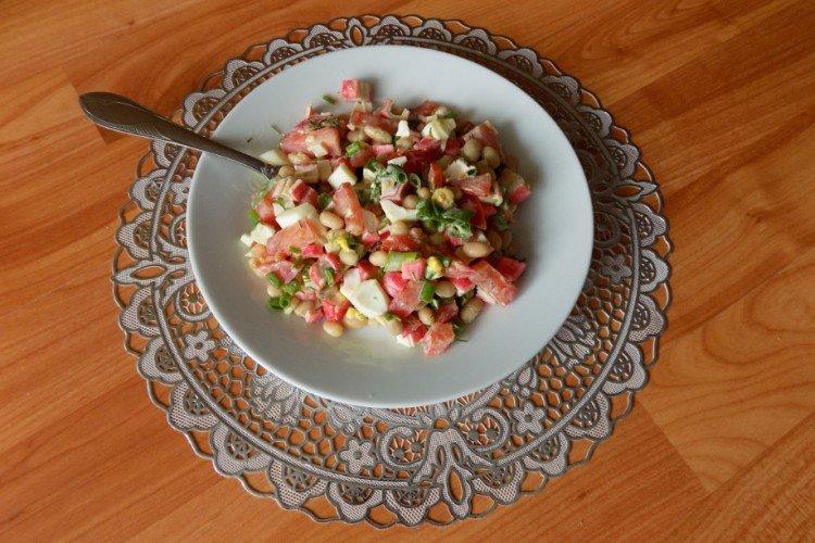 Salade aux œufs et aux haricots