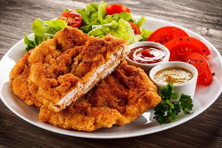 Filet de poulet et escalopes de fromage cottage