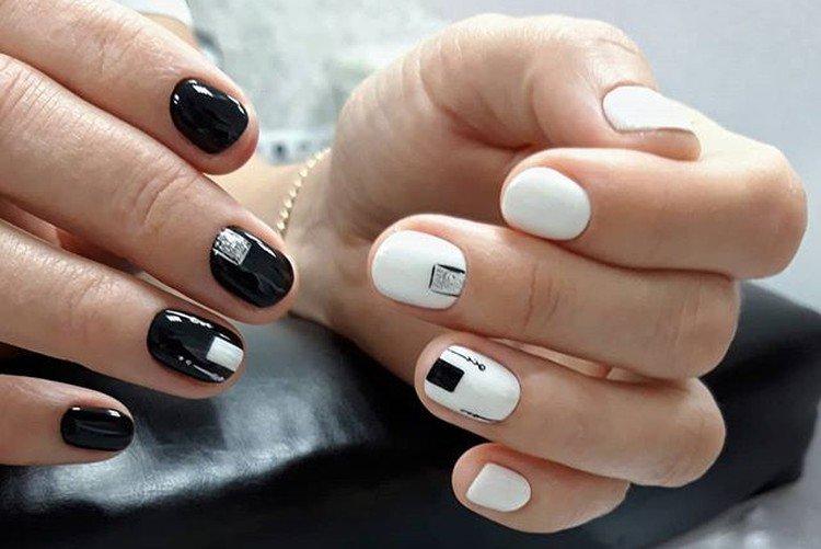 Manucure noir et blanc