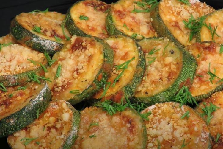 Courgettes croustillantes au four