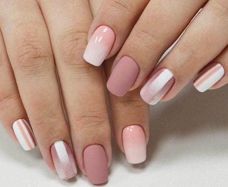 Manucure nue avec un dégradé