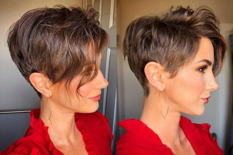 Coupe de cheveux de lutin asymétrique élégante 2021