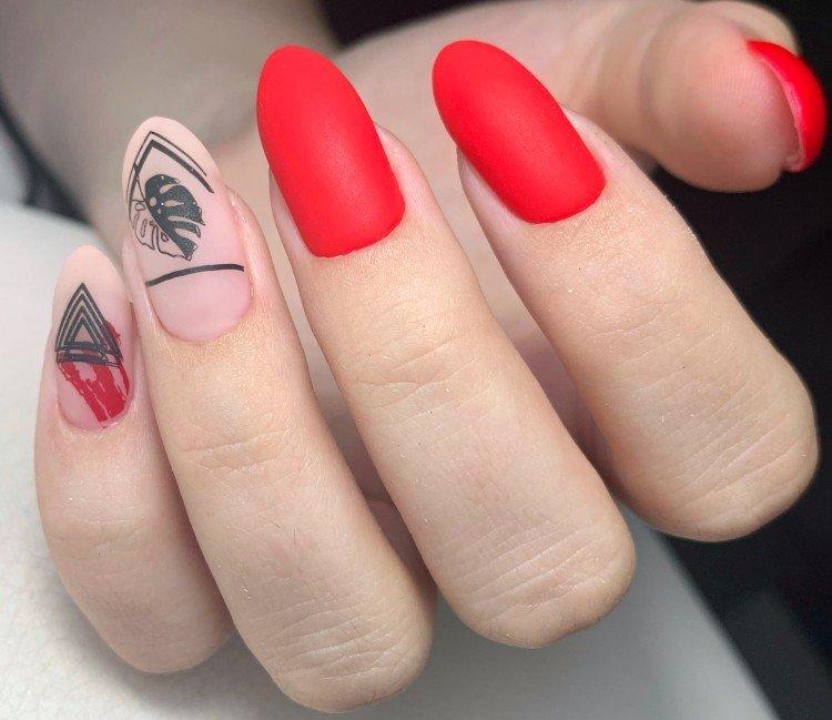 Manucure rouge - photo et belles idées